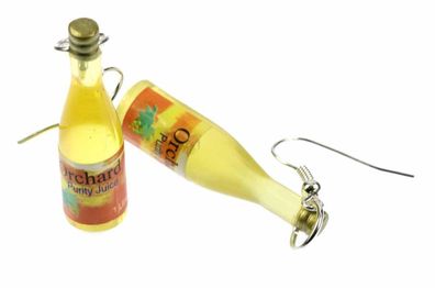 Flaschen Ohrringe Saft Saftflasche Orchard Miniblings Ohrhänger Fläschchen gelb
