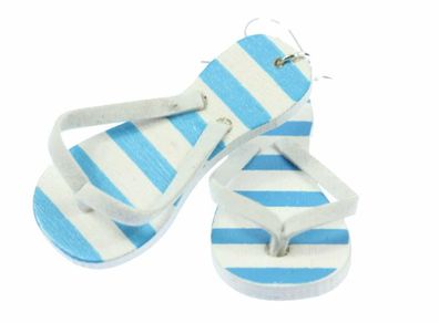Badelatschen Ohrringe Zehentrenner Badeschuhe Miniblings Ferien Sandalen blau