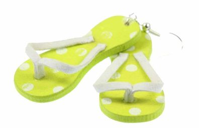 Badelatschen Ohrringe Zehentrenner Badeschuhe Miniblings Ferien Sandalen grün