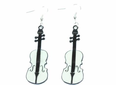 Geige Ohrringe Geigenohrringe Miniblings Violine Bratsche Geiger Violinen weiß