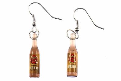 Bier Ohrringe Bierflaschen Miniblings Bierohrringe Pulle Pils Flasche "Mönch"