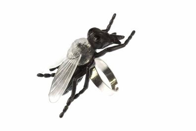Fliegenring Ring Fliege Miniblings Halloween Horror Insekt Schmeißfliege 5cm