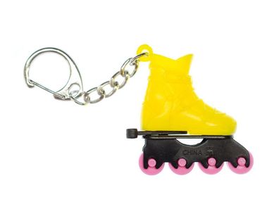 Rollerskates Rollschuhe Inlineskates Schlüsselanhänger Miniblings Anhänger gelb