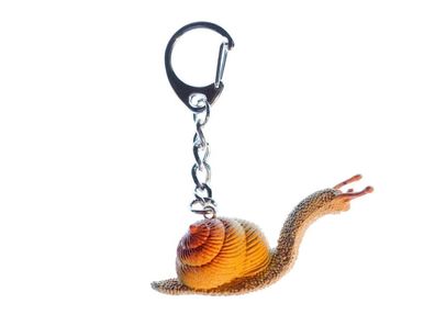 Schnecke Schlüsselanhänger Miniblings Anhänger Schlüsselring orange braun