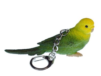 Wellensittich Schlüsselanhänger Miniblings Anhänger Schlüsselring Vogel grün