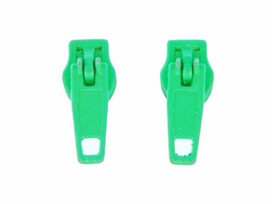 Reißverschluss Ohrstecker Miniblings Zipper Stecker Ohrringe Upcycling hellgrün