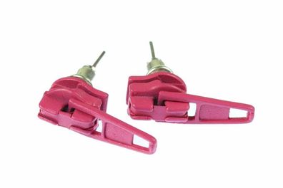 Reißverschluss Ohrstecker Miniblings Zipper Stecker Zip Ohrringe Upcycling pink