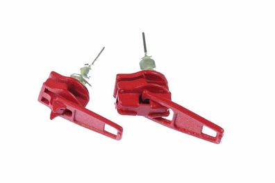 Reißverschluss Ohrstecker Miniblings Zipper Stecker Zip Ohrringe Upcycling rot