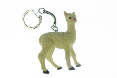 Alpacca Schlüsselanhänger Miniblings Anhänger Lama Wolle Alpaka 60mm weiß