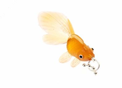 Fisch Koi Kette Halskette Miniblings 80cm Kampffisch Fischkette Goldfisch orange