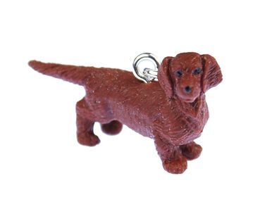 Dackel Gummi Charm Zipper Pull Anhänger Miniblings Hund Haustier Tier Dachshund