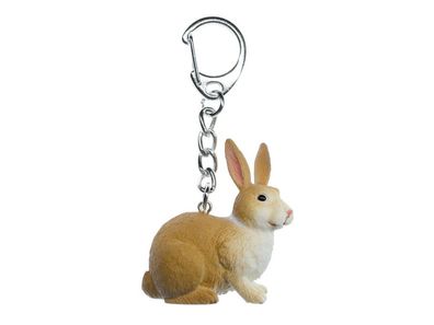 Häschen Schlüsselanhänger Miniblings Osterhase Hase Gummi Kaninchen 45mm hell