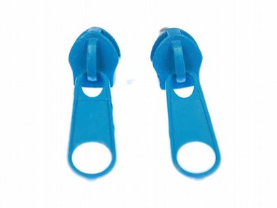 Reißverschluss Ohrstecker Miniblings Zip Stecker Ohrringe Upcycling türkis rund
