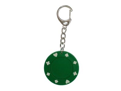Jeton Schlüsselanhänger Miniblings Anhänger Schlüsselring Poker Kasino grün