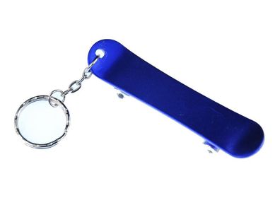 Skateboard Schlüsselanhänger Miniblings Anhänger Flaschenöffner Board blau