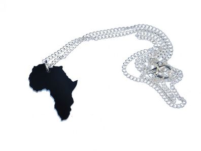 Afrika Kette Halskette Miniblings 45cm Rasta Reggae Rastafari Acrylglas schwarz