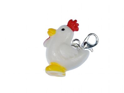 Huhn Hühnchen Charm Anhänger Bettelanhänger Miniblings Ostern Hahn roter Kamm