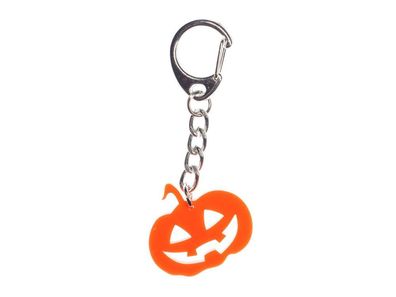 Kürbis Schlüsselanhänger Miniblings Schlüsselring Halloween Kürbis Acryl orange