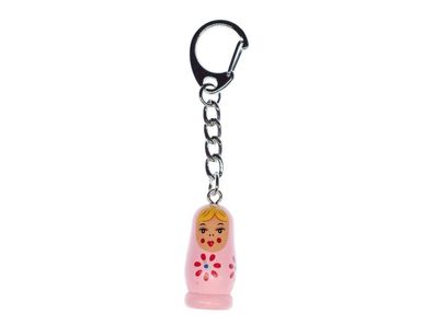 Babuschka Schlüsselanhänger Miniblings Schlüsselring Babuschka Holzpuppe rosa