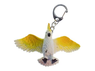 Kakadu Schlüsselanhänger Miniblings Schlüsselring Exotischer Vogel Papagei gelb