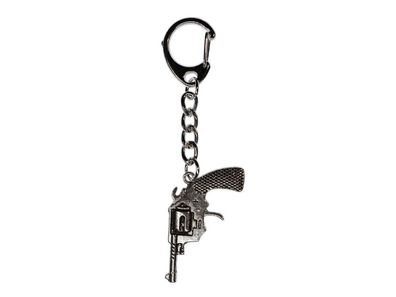 Revolver Schlüsselanhänger Miniblings Schlüsselring Pistole Colt Cowboy 4cm