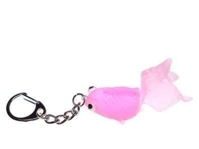 Koi Goldfisch Schlüsselanhänger Miniblings Anhänger Schlüsselring Neon pink