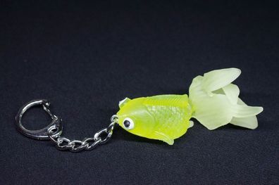 Koi Goldfisch Schlüsselanhänger Miniblings Anhänger Schlüsselring Neon gelb