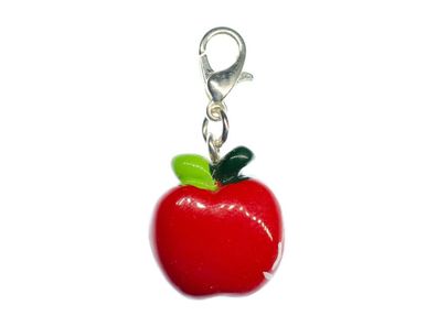 Apfel Charm Anhänger Bettelarmband Miniblings Charms Rot Kunstharz flach