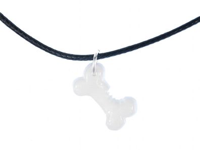 Hundeknochen Kette Halskette Miniblings 45cm Hund Knabbern Knochen Textil