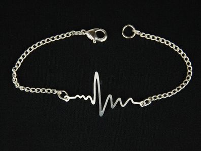 Lebenslinien Armband Miniblings Armkette Frequenz Herzschlag EKG Medizin Ärztin