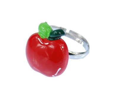 Apfel Ring Miniblings Fingerring Essen Frucht Obst Lebensmittel Nahrungsmittel