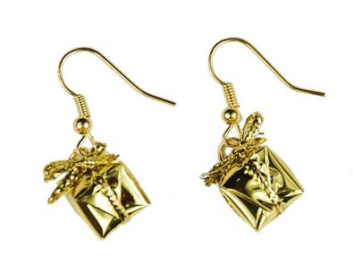 Päckchen Ohrringe Miniblings Geschenke Weihnachten Päckchen Bescherung gold