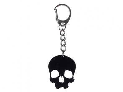Totenkopf Schlüsselanhänger Miniblings Acrylglas schwarz Schädel Gothic Halloween