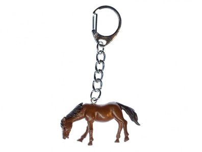 Pferd Schlüsselanhänger Miniblings Anhänger Schlüsselring Pony Reiten braun 3D