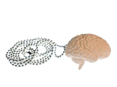 Gehirn Kette Halskette Miniblings 80cm Anatomie Medizin Organ IQ Hirn Zombie
