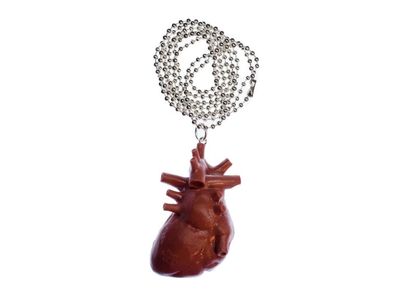 Herz Kette Halskette Miniblings 80cm Anatomie Medizin Organ Ärztin Mensch