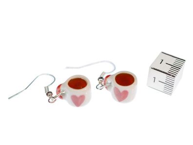 Becher Tasse Kaffetasse Ohrringe Miniblings Teetasse Kaffeebecher Kaffee Herz