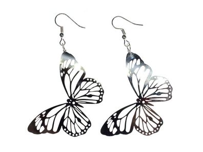 Schmetterlinge filigran Ohrringe Schmetterling Miniblings Frühling Butterfly silb