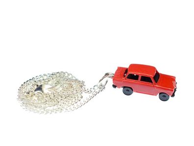 Trabi Kette Halskette 45 cm Miniblings Miniatur Auto Trabant Fahrzeug Pkw rot