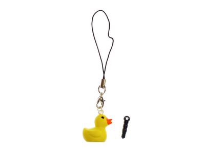 Entchen Handyanhänger Miniblings Handyschmuck Quietscheentchen Ente Gummi 2cm