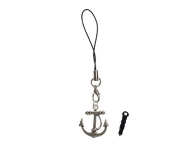 Anker mit Seil 2 Handyanhänger Miniblings Handyschmuck Maritim Boot Meer silber