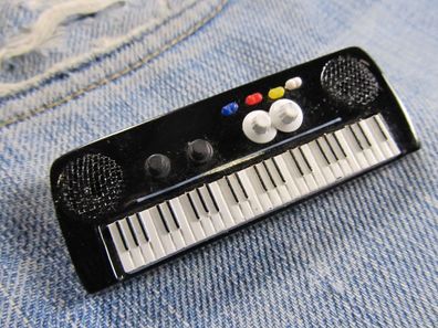 Keyboard Brosche elektrisches Klavier Piano Orgel Miniblings Pin Anstecknadel