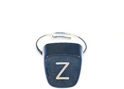 Buchstaben Ring Z Vintage Schreibmaschinentaste Miniblings Unikat eckig Z