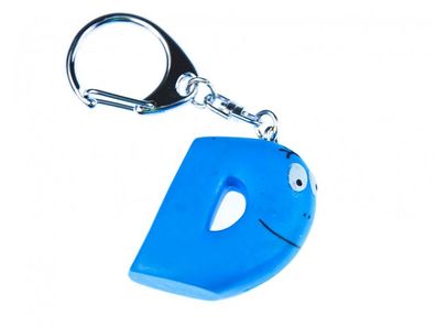 D Barbapapa Schlüsselanhänger Miniblings Anhänger Buchstabe Initiale blau