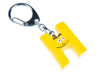 H Barbapapa Schlüsselanhänger Miniblings Anhänger Buchstabe Initiale gelb