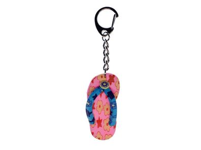 Badelatschen Schlüsselanhänger Miniblings Schlüsselring Sandale Gummi rosa pink