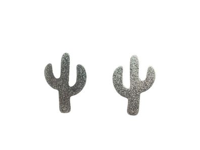 Kaktus Ohrstecker Miniblings Ohrringe Natur Wüste Pflanzen Kakteen Silber