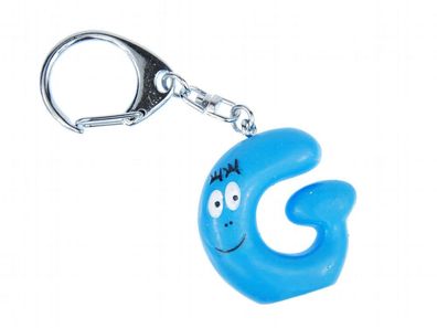 G Barbapapa Schlüsselanhänger Miniblings Anhänger Buchstabe Name Initiale blau