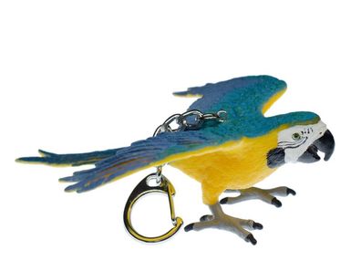 Ara Papagei Schlüsselanhänger Miniblings Anhänger Schlüsselring Vogel gelb