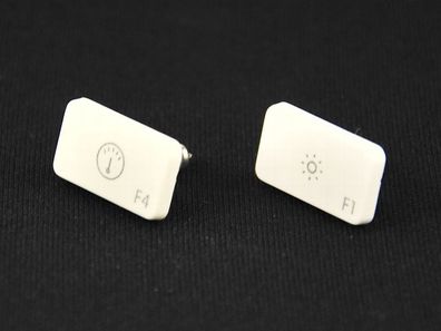 Tastatur Ohrstecker Miniblings Stecker Ohrringe Keyboard weiß F1 F4 Helligkeit